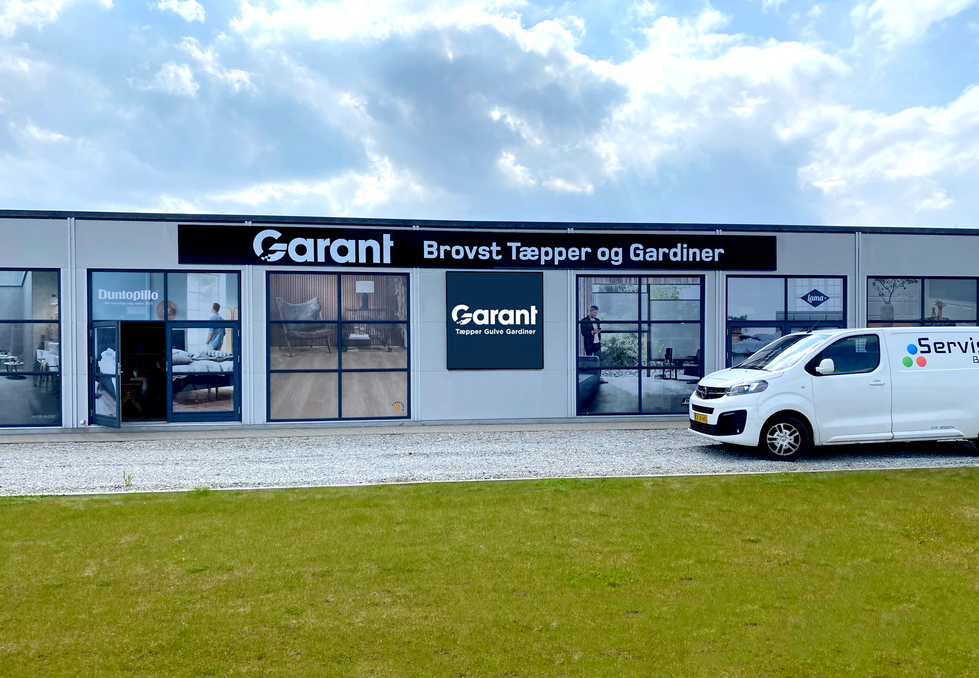 Facadeskærm opsat ved Garant