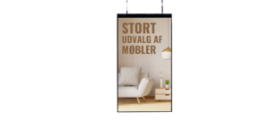 Indendørs infoskærm, der kan hænges op