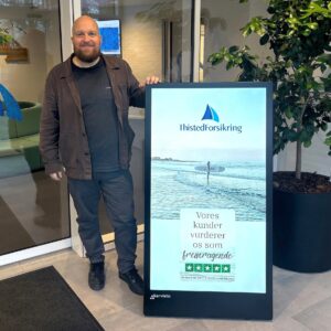 Kunde med digitalt a-skilt