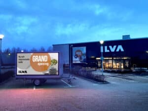 Reklametrailer opsat ved ILVA